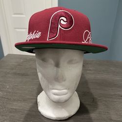 Philadelphia Phillies x Just Don Snapback Hat Mitchell & Ness Maroon NWOT