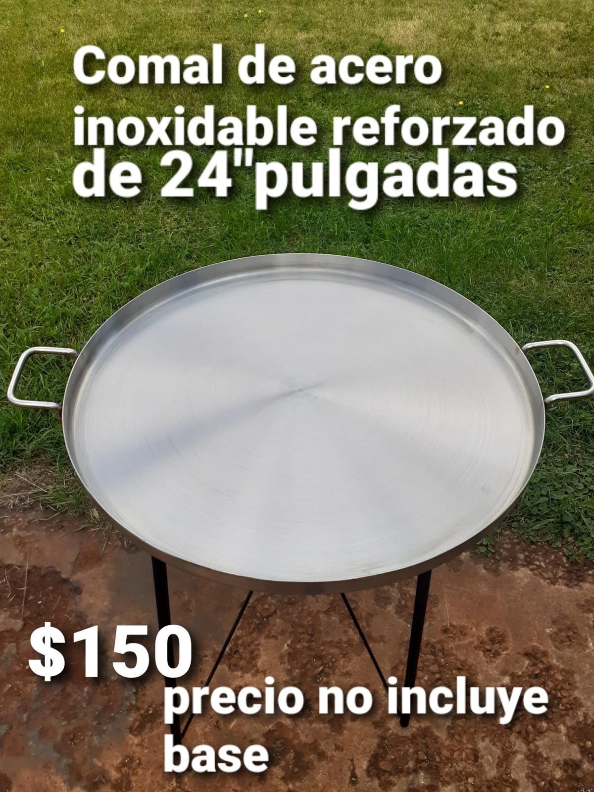 Comal de Acero Inoxidable Exta Grande Y Grueso