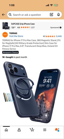 New iPhone 17 Pro Max Slimfit Blue Case 