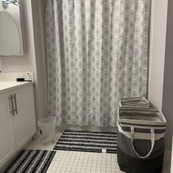 Bathroom Mats, Curtains, Laundry Bins