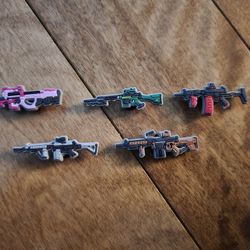 Lot Of 5 Guns Shoe Charms 