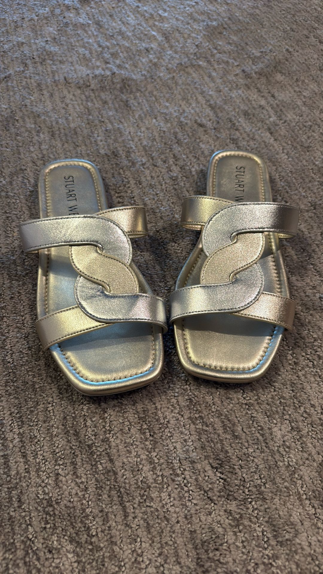 Stuart Weitzman 8.5 Mixed Metals Sandal