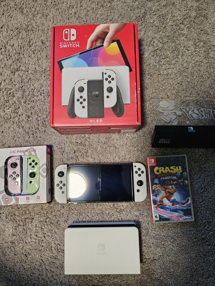 Nintendo Switch Oled With Box And Extras OBO