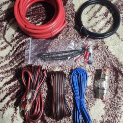 Amplifier Installation Kit  17ft Power 3ft Ground 20ft Speaker Wire 17ft Twisted Rca  Fuse Holder With 60 Amp Fuse 