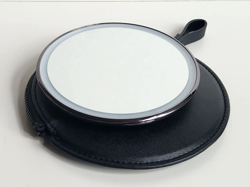 Simplehuman Sensor Mirror Compact Black Stainless Steel with Zip Case