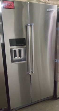 NEW scratch and dent KitchenAid side by side doors frige