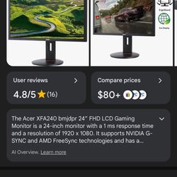 2 Gaming Monitors 24”