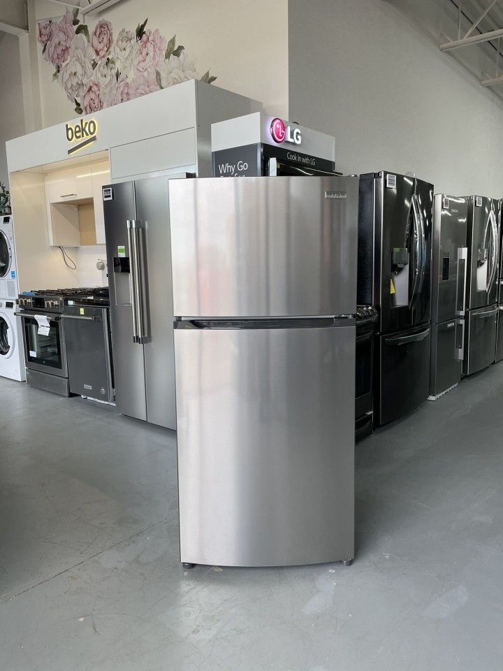 Frigidaire 13.9 Cu. Ft. Brushed Steel Top Freezer Refrigerator