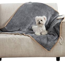 Bedsure Waterproof Dog Blankets for Medium Dogs - Medium Cat Blanket Washable for Couch Protection, Sherpa Fleece Puppy Blanket, Soft Plush Reversible