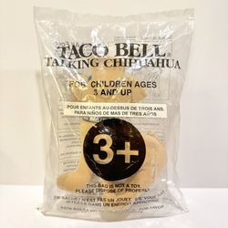 Taco Bell Talking Plush Chihuahua Dog, Yo Quiero TacoBell New Sealed Sound Works