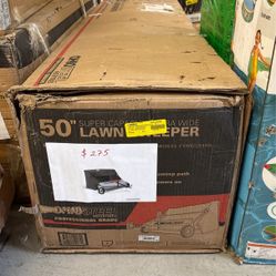 Ohio Steel 50 Inch 26 Cu. Ft. Tow/Pull Behind Yard Sweeper, Leaf and Debris Collector, 50 Inch Sweeping Width, 15.5 Inch Tall