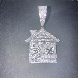 Silver And Diamond Traphouse Pendant