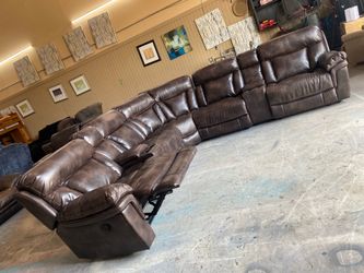Leather sectionals