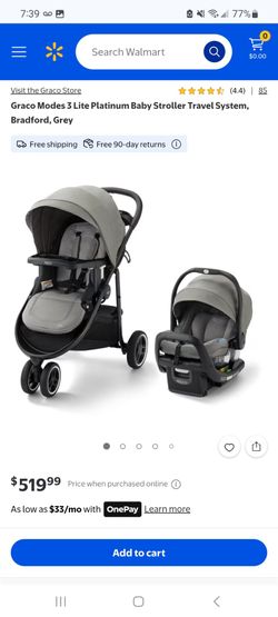 Graco Modes 3 Lite Platinum Baby Stroller Travel System $375