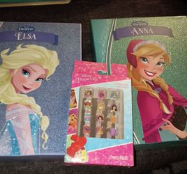 Disney Frozen Elsa & Anna Books with Princess Press-On Nails