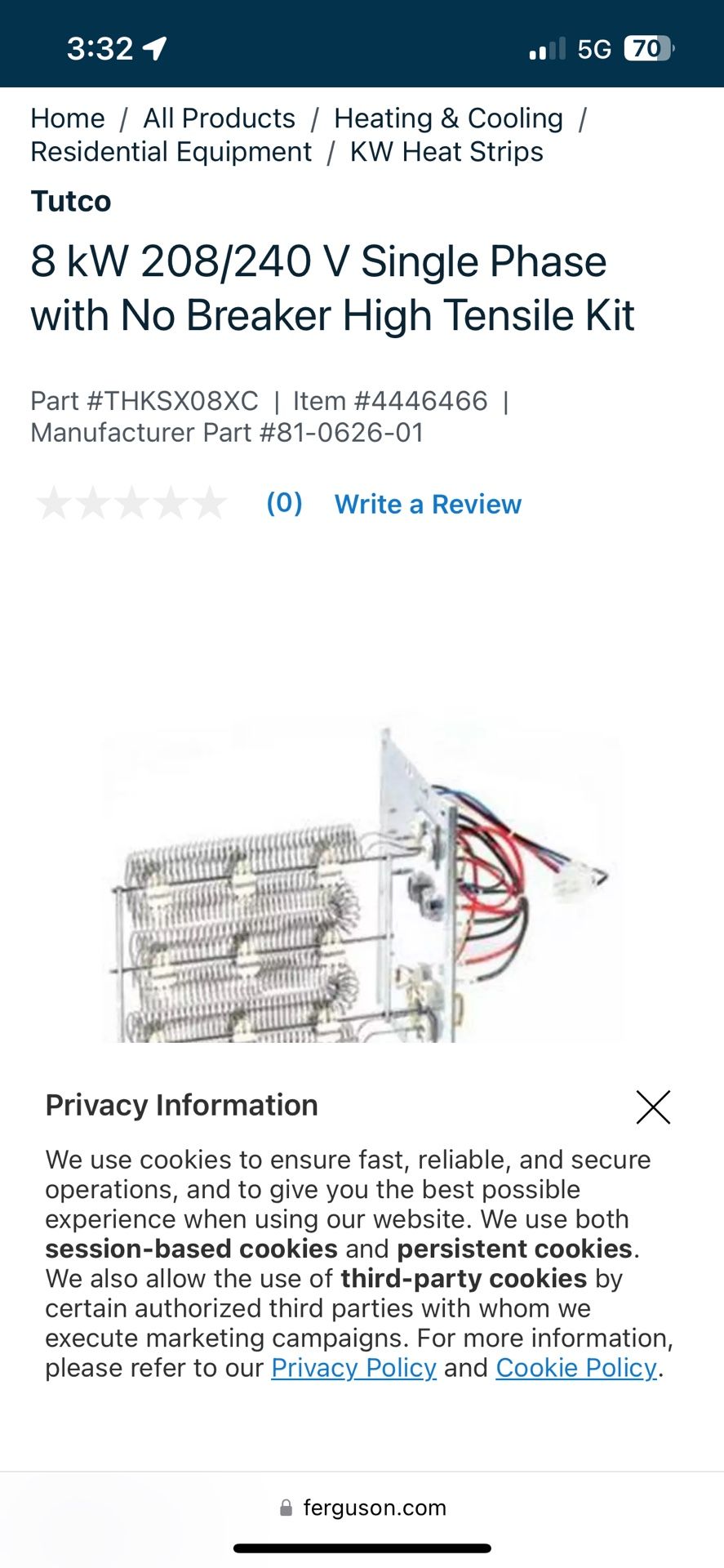 Tutco Heater Coil