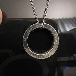 Tiffany & Co 1837 XL Circle Pendant Necklace