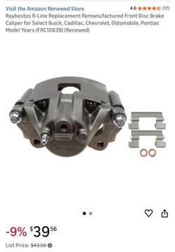 Raybestos R-Line Replacement Remanufactured Front Disc Brake Caliper for Select Buick, Cadillac, Chevrolet, Oldsmobile, Pontiac Model Years (FRC10839)