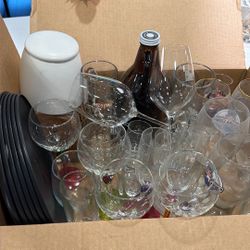 Misc. Glassware, Plates, Etc.