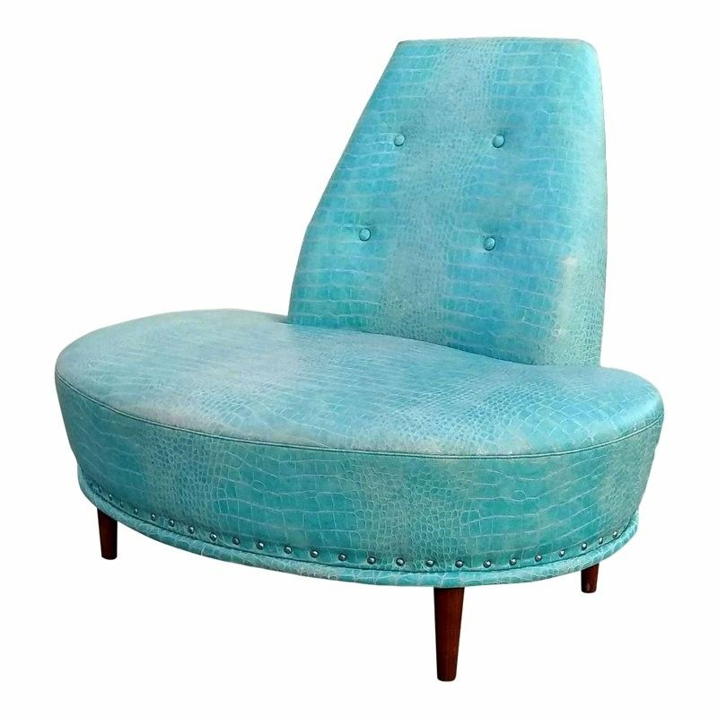 Kaas Tailored Alligator Skin Lounge Chair