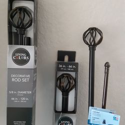 BRAND NEW, CURTAIN RODS, $18 EA.