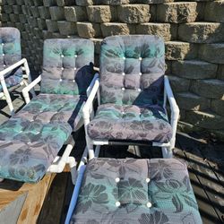 Lounge Chair With 2 Chairs And 2 Ottomans