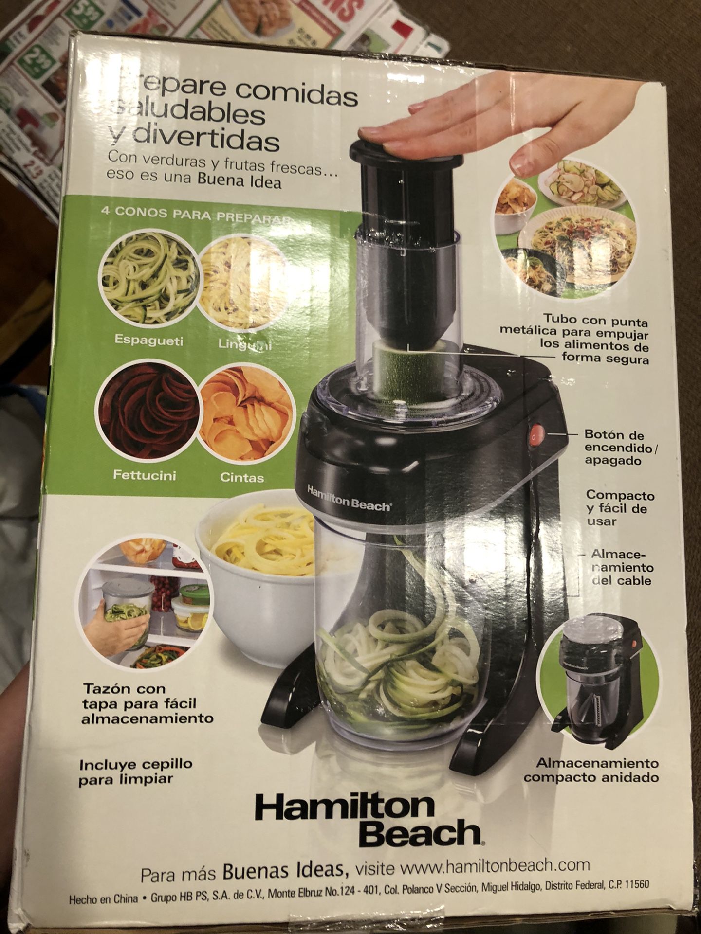 Hamilton Beach 4 - in - 1 electric spiralizer zoodle maker
