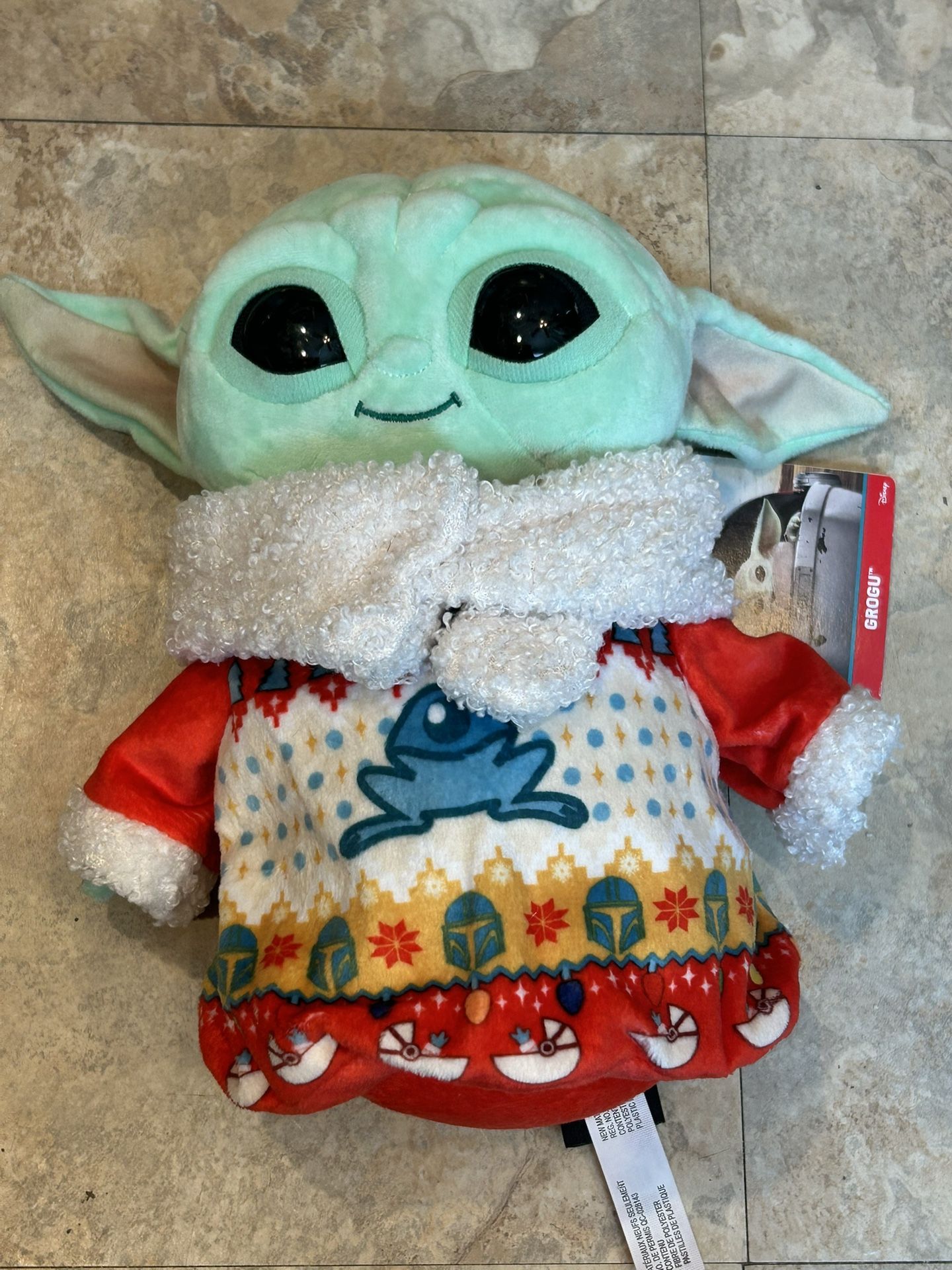 Star Wars Mandalorian Grogu The Child 8" Plush Winter Holiday Mattel Baby Yoda