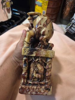Hand-Carved Stone Figurine Sculpture