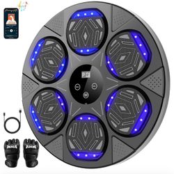 Music Boxing Machine, Boxing Wall Mount Machine for Kids Adult, Bluetooth Smart Boxing Training Machine with Boxing Gloves, Boxing Workout Equipment