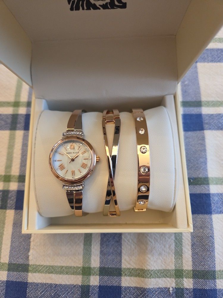 Anne Klein 3 Piece Watch Set