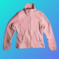 Womens Merona Pink Zip Up Sweater Size S