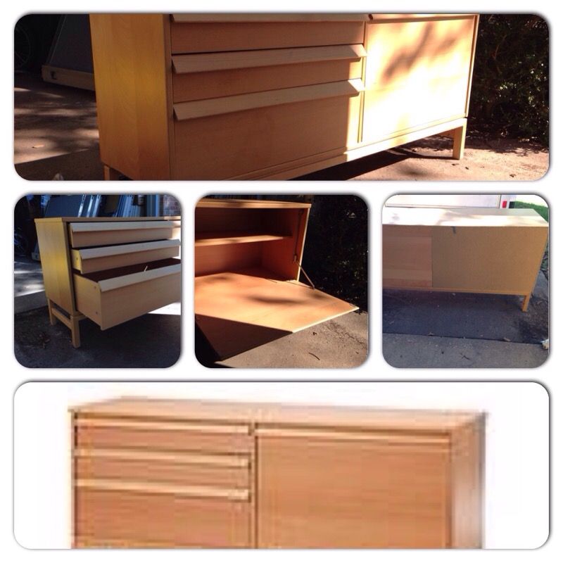 MIDSUND Double chest of drawers Beech veneer