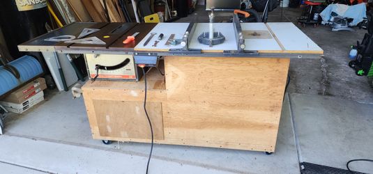 10 inch table saw and router work center.