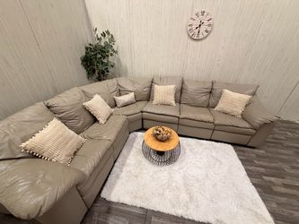 Leather Reclining Sectional Couch - Delivery Available