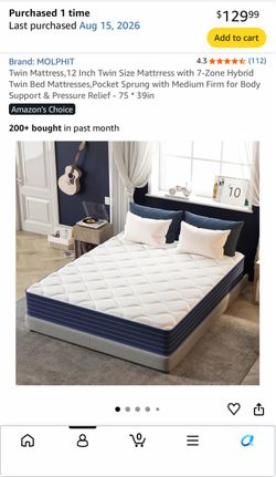 Twin mattress