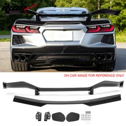 Fits 2020-2026 Corvette C8 Z07 Dry Carbon Fiber Trunk Spoiler + Panel +Mount Bracket