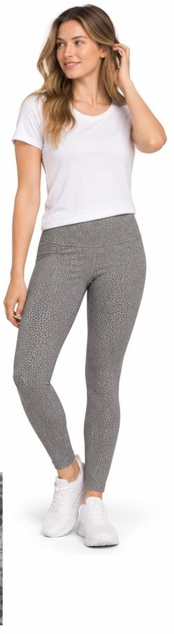 prAna Gray Micro Animal Print Leggings Size Medium