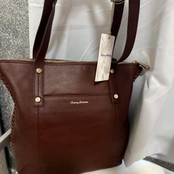 Tommy Bahama Brown Leather Tote Bag – Shoulder Bag
