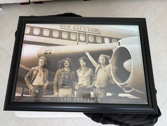 LARGE FRAMED LED ZEPPELIN ART