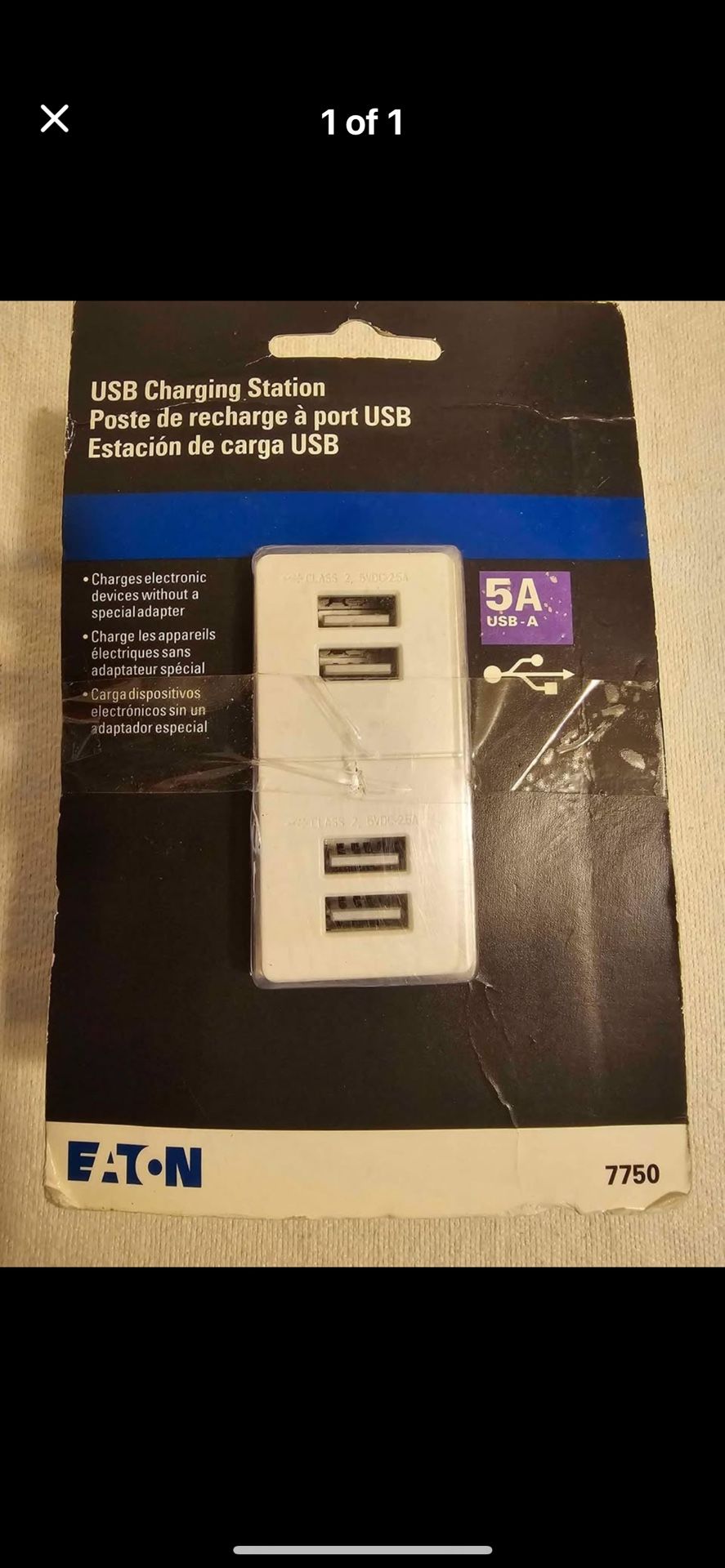 USB Charging Station White. 7750W. 5VGH. 5Amp
