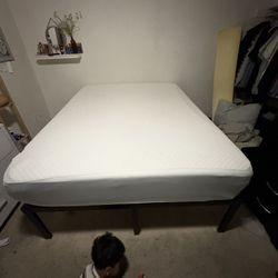 Queen Foam Mattress with Metal Frame