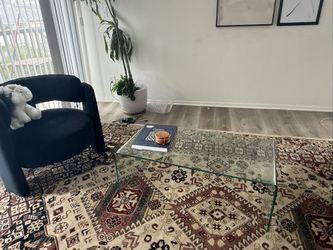Glass coffee table