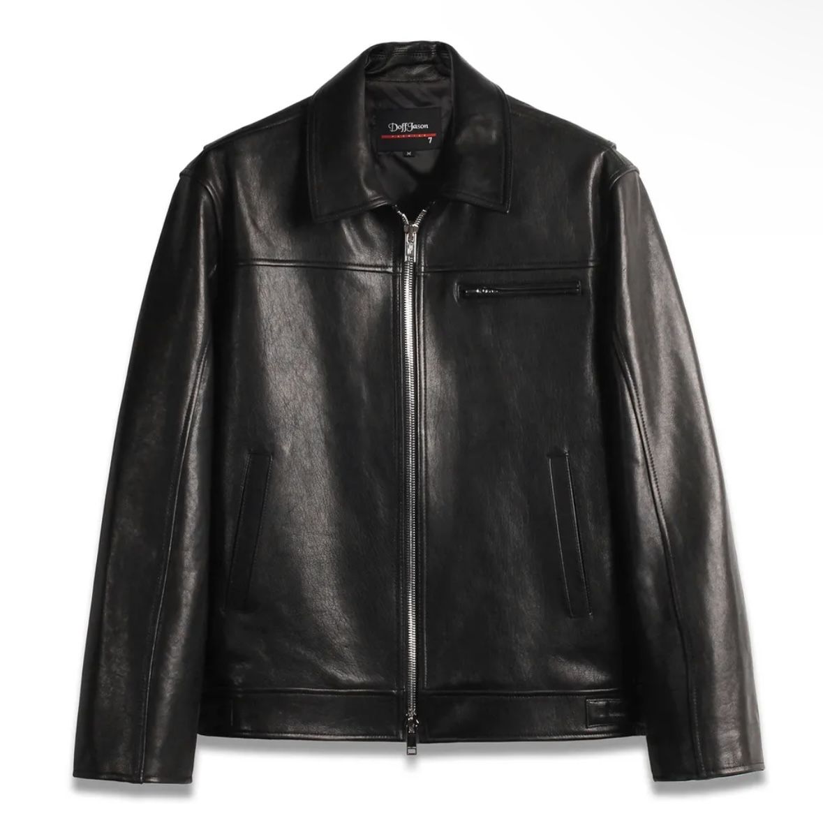 PREMIUM LAMBSKIN VEGETABLE SINGLE BREASTED JACKET(Large) - DOFF JASON