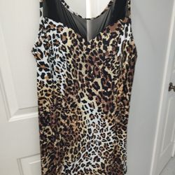 Women's leopard print bathing suit dress style (16) and leopard cover up one size swim 365