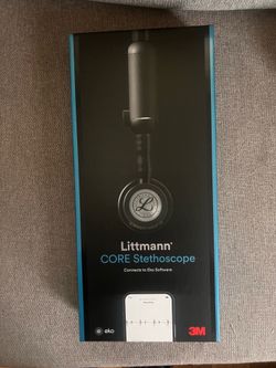 8480 3M Littmann CORE Digital Stethoscope, Black (27″)