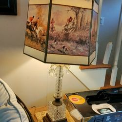 Antique Lamp With Glass Beads