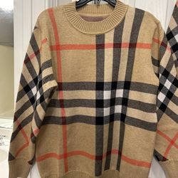 Check Wood Blend Cardigan 