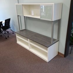 New - Office Storage Shelf Credenza w/ Hutch