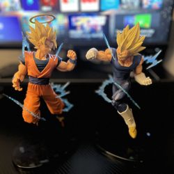 Banpresto Dragon Ball Z Dokkan Battle Collab-Majin Vegeta. And Banpresto Dragon Ball Z Dokkan Battle Collab-Super Saiyan 2 Goku. 